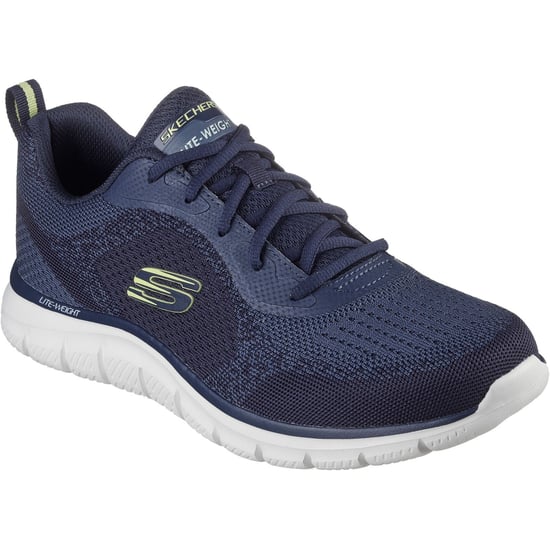 Skechers Track Glendor Herren Sneaker aus Polyester in Marineblau/Limettengrün - Image 1