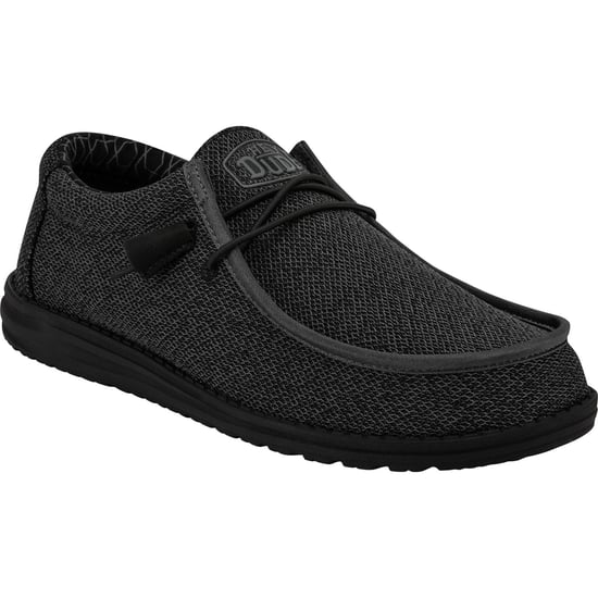 HEYDUDE Wally Sox Faux Suede Herren Micro Total Schwarz Bootsschuhe - Image 1