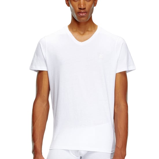 Diesel Tonal Logo V-Neck White T-Shirt