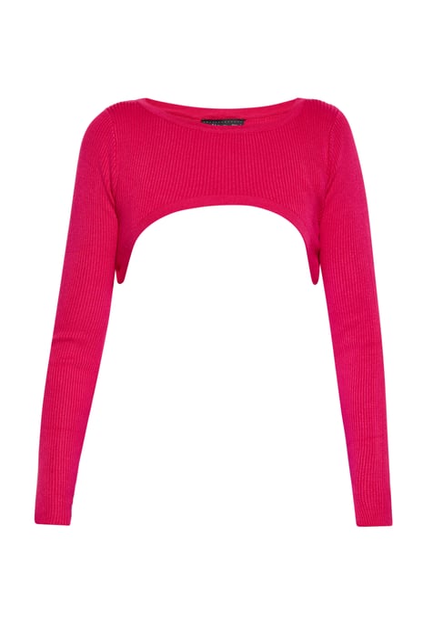 Mymo Crop-Top Damen Fuchsie - Image 1