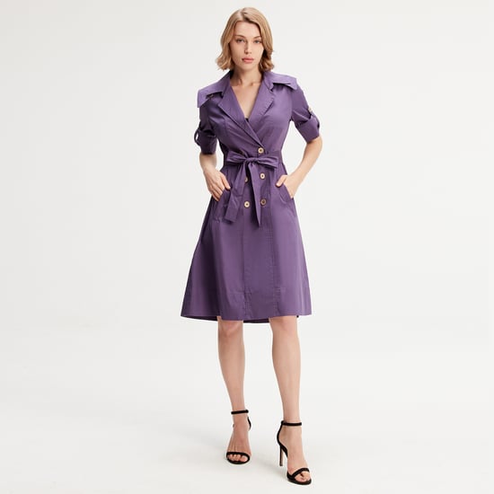 Trenchcoat-Kleid aus Baumwolle - Image 2