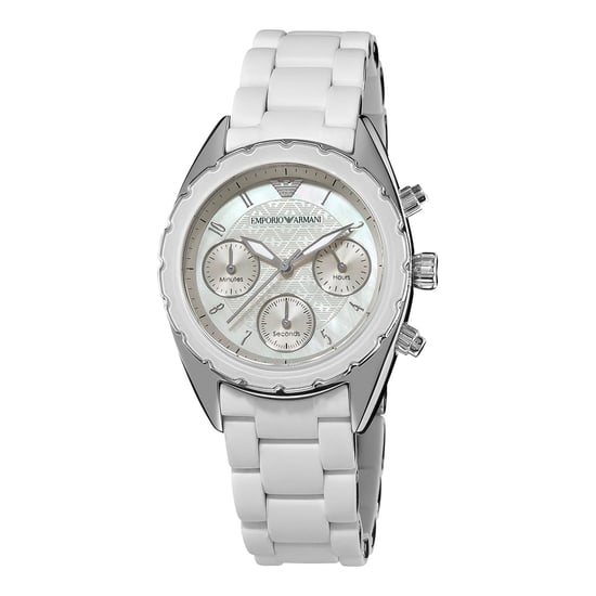 Emporio Armani Damenuhr Quartz Silber Weiß - Image 1