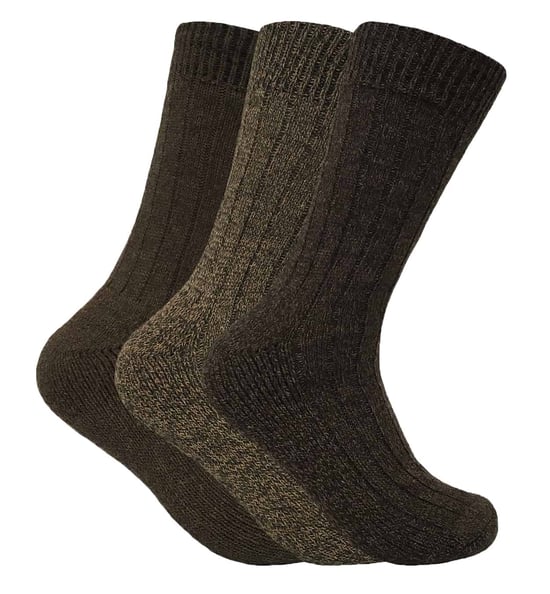 3 Paare Herren gepolsterte Sohle Wolle Mischung Wandern Socken für Stiefel - Image 1