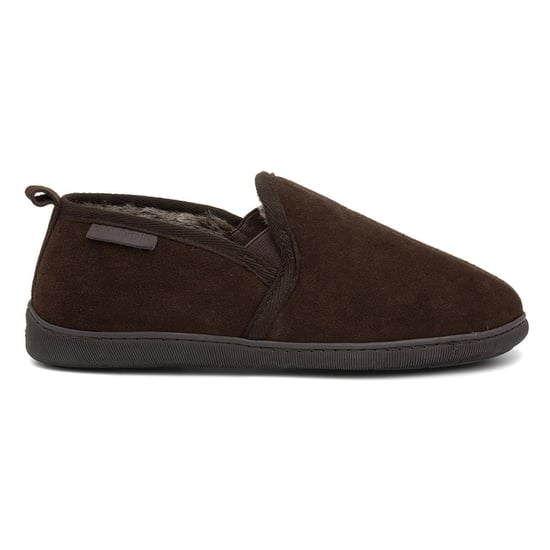 Hush Puppies Herren Arnold Slip On Leder Pantoffel (Braun) - Image 4