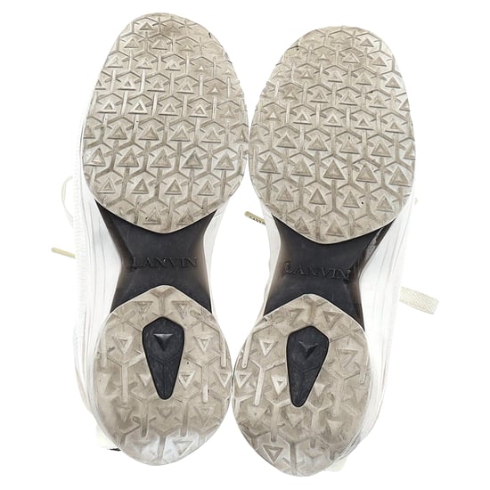 Lanvin L-I Schnürsneaker aus weißem Mesh - Image 6