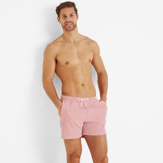 Micah Mens Shorts Washed Red Stripe