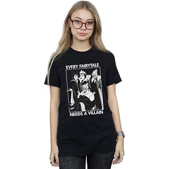 Disney Damen/Damen Jedes Märchen braucht einen Bösewicht Baumwoll-Boyfriend-T-Shirt (Schwarz) - Image 1