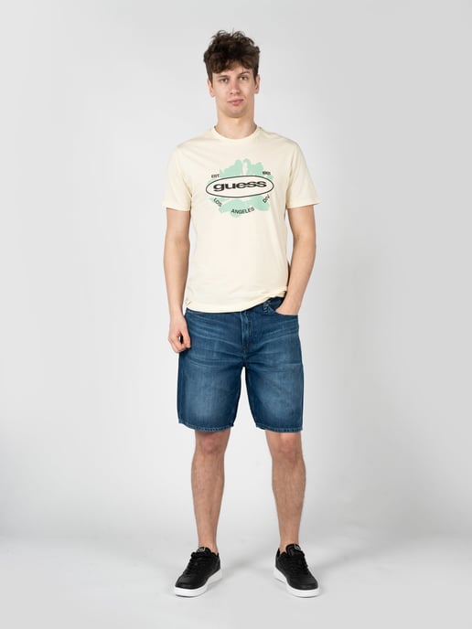 Guess T-Shirt LA Logo Herren gelb - Image 2