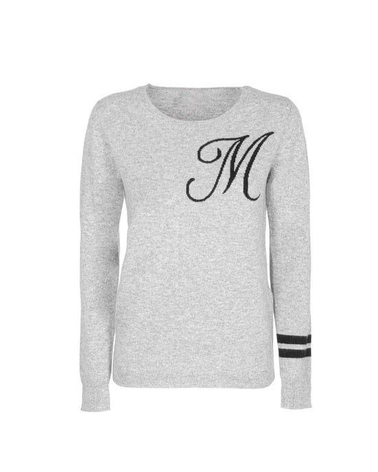 Crown Of Edinburgh Cashmere Crew Neck Sweater Stockbridge Grey M