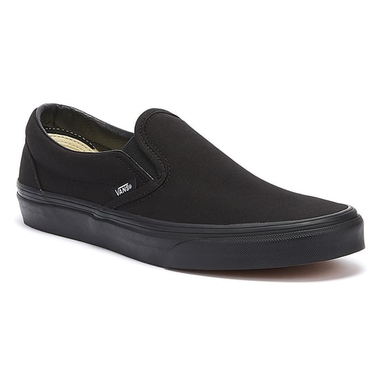 Vans Classic Slip-On Unisex True Schwarz Segeltuch Skate Trainer - Image 2