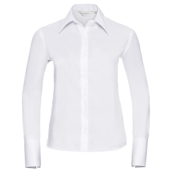 Russell Collection - "Ultimate" Hemd Bügelfrei für Damen Langärmlig (Weiß) - Image 1