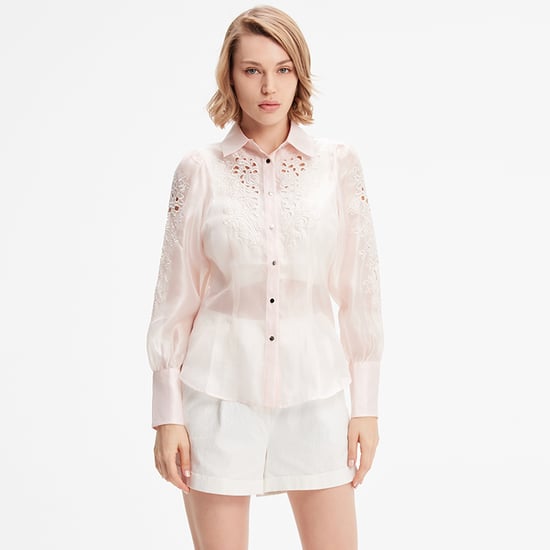 Embroidered Organza blouse