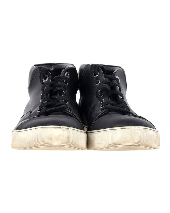 Lanvin Mid-Top Sneakers aus schwarzem Leder - Image 2
