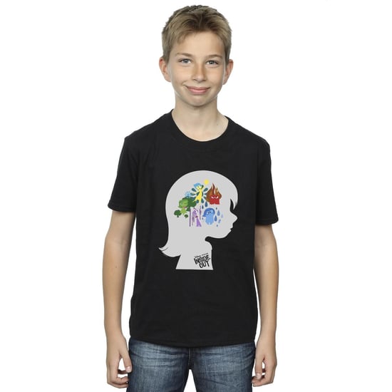Disney Boys Inside Out Head Silhouette T-Shirt (Black)