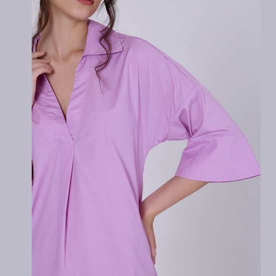 Minimalistisches Hemdkleid aus Baumwolle - Image 4