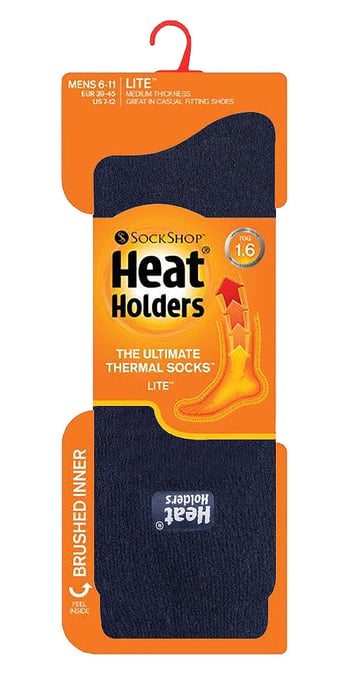 Heat Holders Lite - 3 Paar Multipack Herren isolierte thermische Socken für den Winter | dünne & warme Socken für Kleid Socken - Navy - Image 2