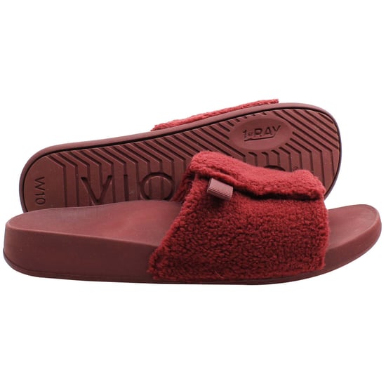 Vionic Keira Shearling Damen Rote Slider - Image 5