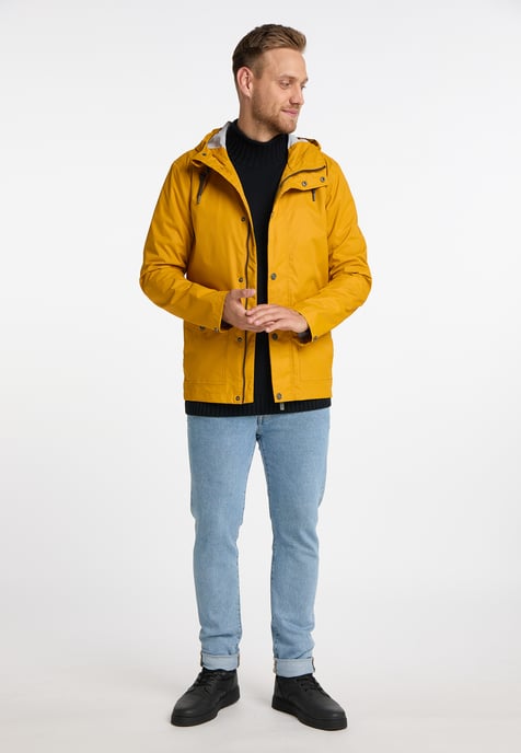 Mo Regenjacke mit Innenprint Herren Senf - Image 4