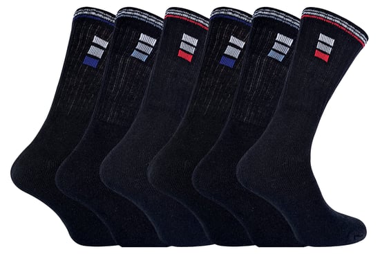 SOCK SNOB - 6 PACK MENS COTTON STRIPED PATTERN TRAINER SPORTS SOCKS