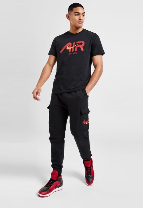 Nike Swoosh Air Herren-T-Shirt in Schwarz - Image 4