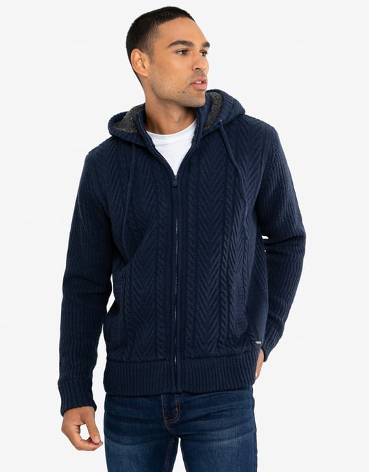 Threadbare Strickjacke Navy - Image 1