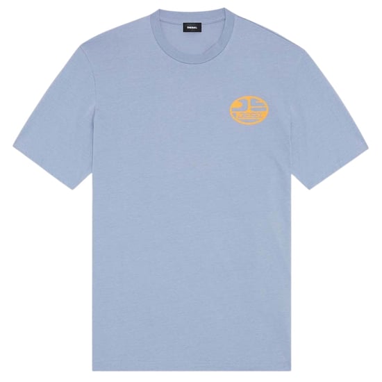Diesel Oval DS Logo Stonewash Blue T-Shirt