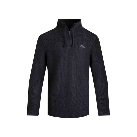 Weird Fish - "Cruiser" Pullover mit kurzem Reißverschluss für Herren (Marineblau) - Image 1