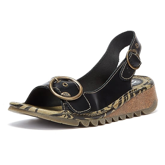 Fly London Tram723fly Damen Schwarz Sandalen - Image 3