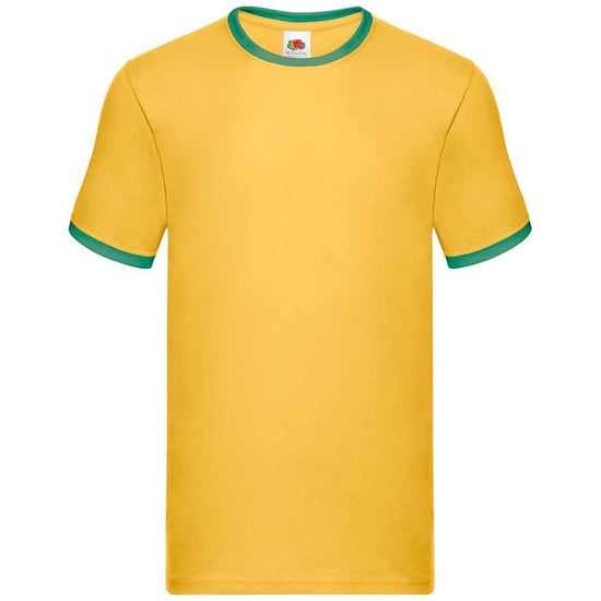 Fruit of the Loom - "Ringer" T-Shirt für Herren (Sonnenblume/Irisches Grün) - Image 1