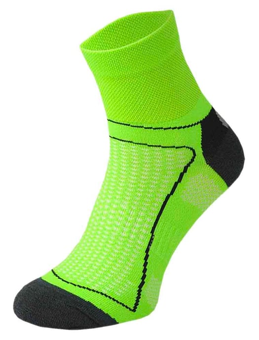 COMODO - Unisex Chaussettes Cyclisme sport Velo Route anti Tranpirante Basses - Néon Vert - Image 1