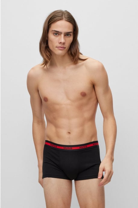 HUGO 3 Pack Men's Cotton Planet Trunk