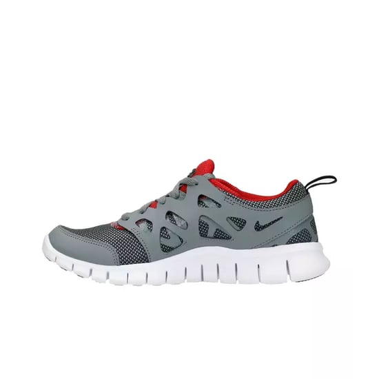Nike Free Run 2 GS Lace Up Grey Synthetic Kids Trainers 443742 035