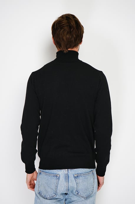 William de Faye – Rollkragenpullover – Schwarz - Image 2