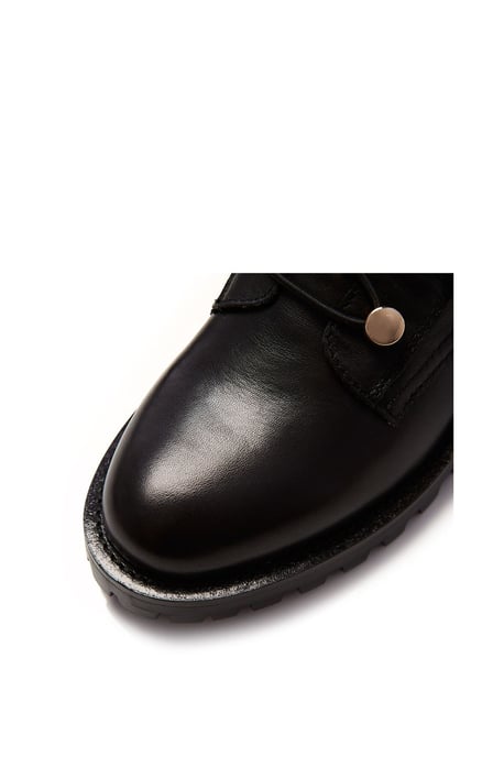 'Sanoma' Black Leather Knee High Boots