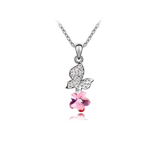 Swarovski - Collier Papillon orné de cristal de Swarovski Rose - Image 1