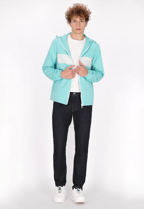 Mo Jacke Herren Türkis Weiss - Image 2