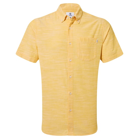 Dwaine Mens Short Sleeve Shirt Bright Yellow