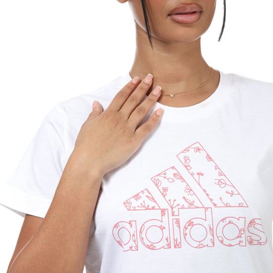 Women's adidas Outlined Floral Graphic T-Shirt in White