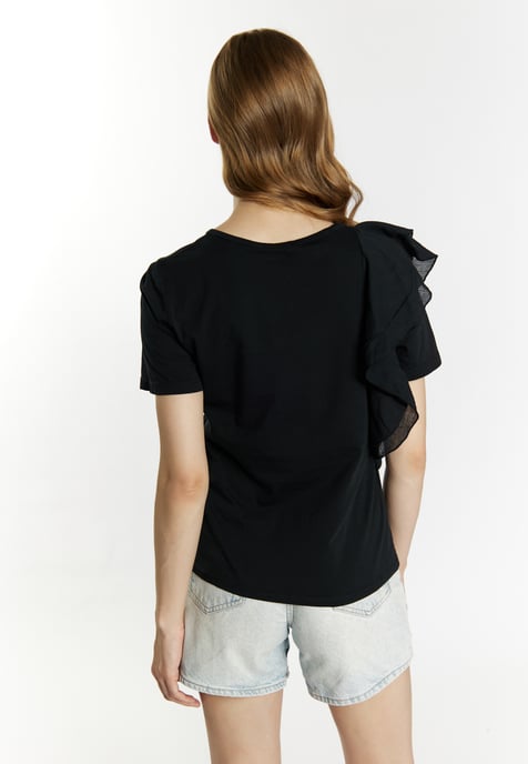 Dreimaster T-Shirt Damen schwarz - Image 4