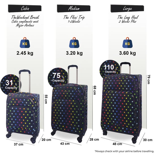 Lightweight Print 8 Wheel Luggage Travel Soft Suitcases
