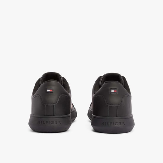 Herren Tommy Hilfiger Essential Leder Cupsole Sneakers in Schwarz - Image 5