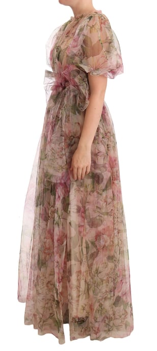 Dolce & Gabbana Floral Print Langärmeliges Maxikleid - Image 4