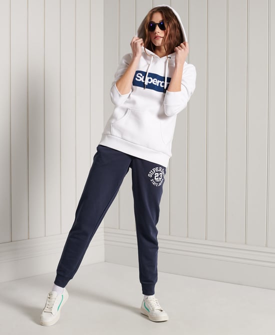 Sweatshirt Superdry Femme Core Logo Arbeitskleidung Kapuze Weiß - Image 2
