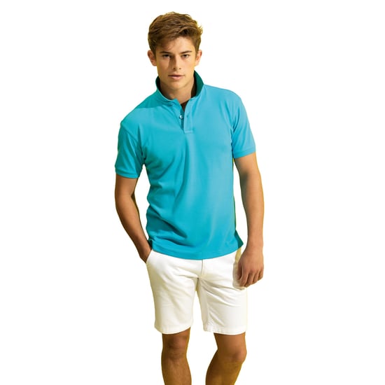 Asquith & Fox Herren-Super-Glattstrick-Poloshirt (Türkis) - Image 2