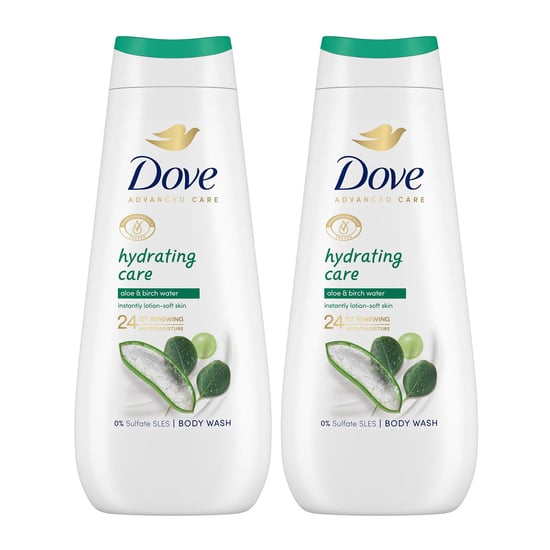 Dove Advanced Care Body Wash Hydrating Care 24H Renewing Micromoisture, 2x400ml