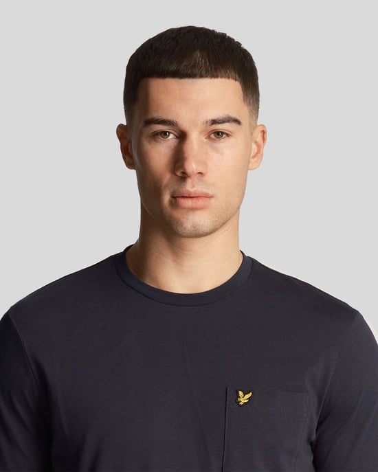 Lyle Scott Pocket On Chest Dark Navy T-Shirt - Image 2