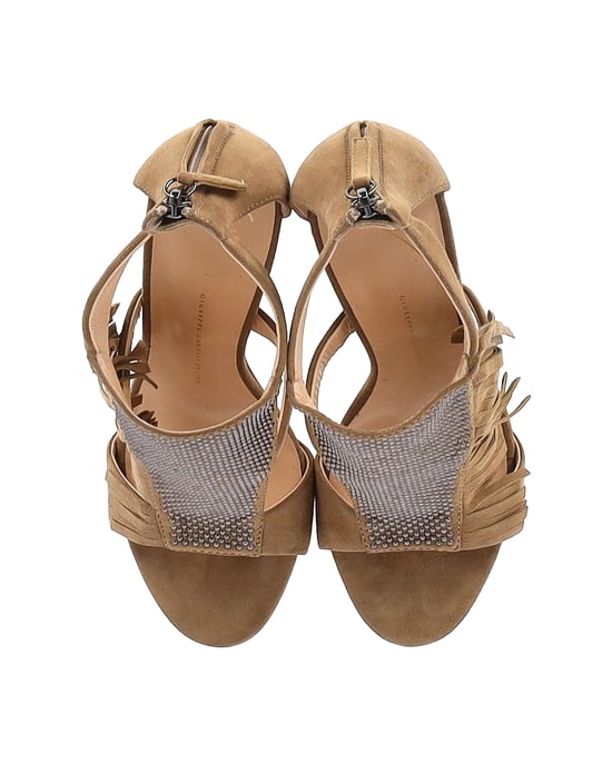 Giuseppe Zanotti Alabama Fransen-Sandalen aus beigem Wildleder - Image 5