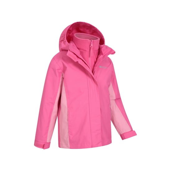 Mountain Warehouse Childrens/Kids Lightning 3 in 1 Waterproof Jacket (Light Pink)