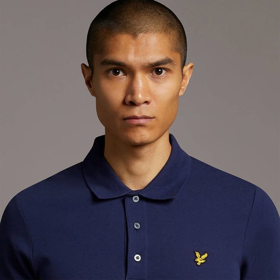 Lyle & Scott Schlichtes Poloshirt in Marineblau - Image 4