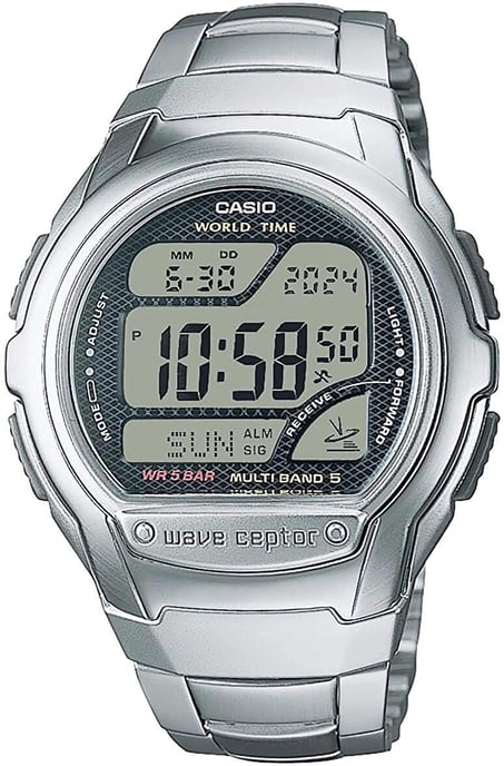 Casio Wave Ceptor Silber Herren Armbanduhr WV-58RD-1AEF - Image 1